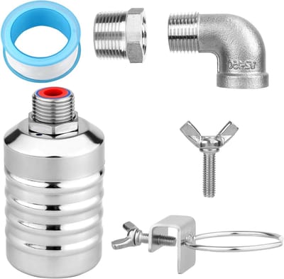 Premium RVS Water Float Valve Set 1/2" tot 3/4" - Automatische Waterniveau Controle voor Aquarium, Zwembad en Dierenvoerbak