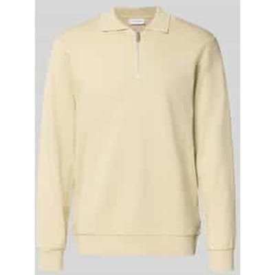 Sweatshirt met polokraag en ritssluiting