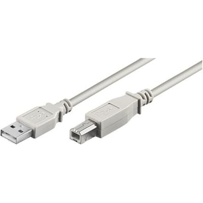 USB-kabel 3 meter USB 2.0 USB A USB B Grijs