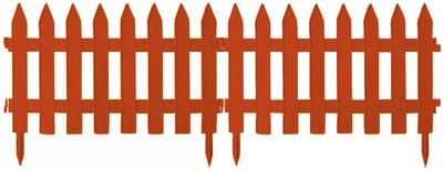 Prosperplast Tuinhekjes - 14x stuks - kunststof - 700 cm - 60 x 40 cm - terra - borderrand - tuinafscheiding