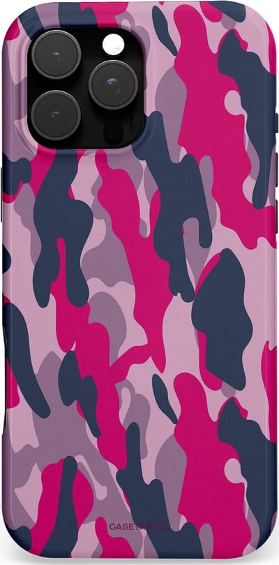 Casetastic Hoesje Geschikt voor Apple iPhone 16 Pro Max Magsafe - Stijlvolle Beschermende Duo-layer Case - Urban Pink Camo