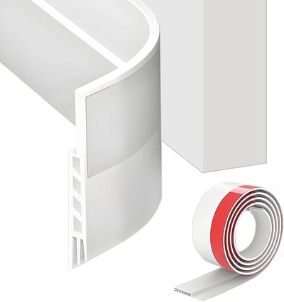 Draught Excluder voor Deuren - Zelfklevend, Extra Sterk, Op Maat Snijden voor Geluidsisolatie, Windbescherming en Stofbescherming (1 Meter, Wit)