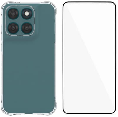 Telestore - Silicone gel transparant hoesje back cover met 1x glas screenprotector - Shock Proof - hoesje geschikt voor Motorola Moto G77 5G / Motorola Moto G67 5G