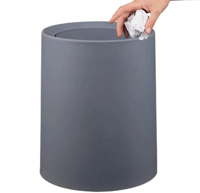 Bureauprullenbak Dubbel Vak - Afvalemmer Organizer - Kantoor Badkamer - Veelzijdige Container - 31.5 x 26 x 24 cm