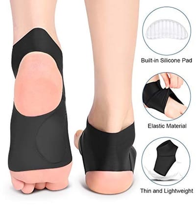 Dailygoods- Voetpads - Ingebouwde Gel Pad - Pijnverlichting - Plantaire Fasciitis - Platte Voeten - Duurzaam PU Gel Materiaal - Enkelbrace