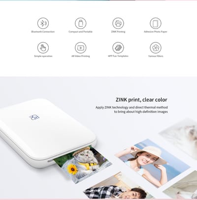 Improducts® HPRT - Mobiele fotoprinter - Android & Apple - Bluetooth - inclusief papier
