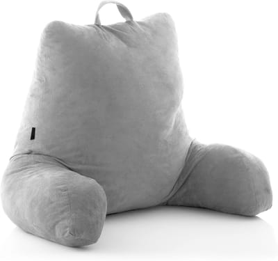 DnA® Leeskussen Voor In Bed - Leeskussen - Bookseat - Grijs - 90cm x 45cm x 1cm