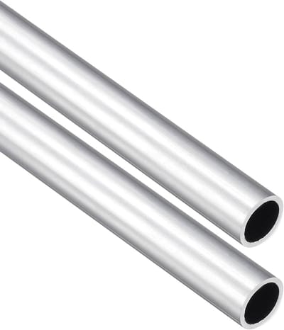 2Pack 10mm OD x 8mm ID Aluminium Ronde Buizen 300mm Lengte voor Machinebouw en DIY Projecten, Lichtgewicht en Duurzaam Metaal