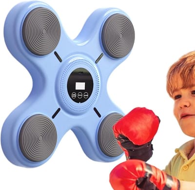 Muziek Boksmachine - Wandtrainer - Thuis Fitness - Precisie Tracking - 31 x 31 cm - Blauw
