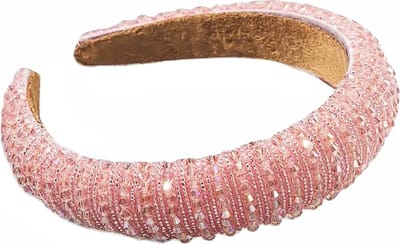 Glitter Diadeem / Haarband - Lichtroze | Kunststof / Polyester | Fashion Favorite