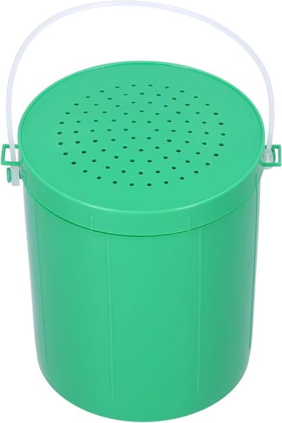 Visemmer - Aasdoos Regenwormen - Vissen Buiten - Ventilatie Ontwerp - 13x11x10 cm - Groen
