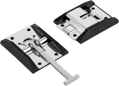 Deurvanger Set - Deurhouder Camper Caravan - Toegangsdeur Beveiligen - Roestvrij Staal Constructie - 13 x 6.5 x 1.9 cm