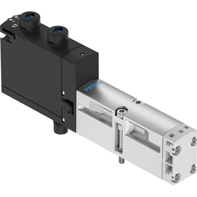 Festo 5/3 Geperst/Afgemeld Lucht Magneetventiel Bouwgrootte 18mm ISO 15407-2 380l/min - 8031815