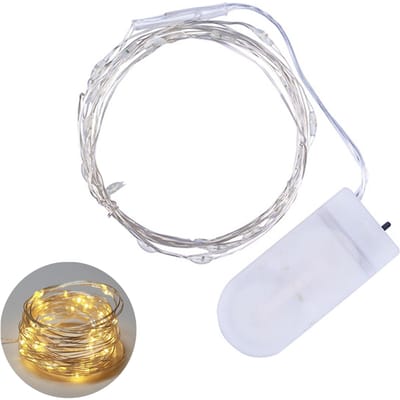 2 Meter 20 LEDS Fairy String Light Draaibaar Buigbaar Opvouwbaar Decoratielamp IP65 Water 1 meter 10LEDs warme witte kleur