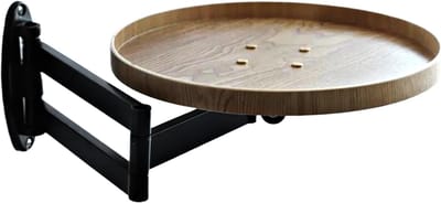 Wandmontage Tafel - Klaptafel Bureau - Ruimte Besparen - Draaibaar Inklapbaar - 331 x 139 cm - Houtkleur