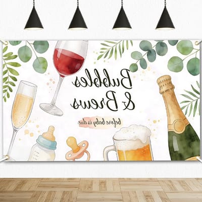 Wenkbrauwachtergrond voor babyfeest en fotografie, 180 x 110 cm, polyester, ideaal voor geslachtsonthulling en kinderfeestjes