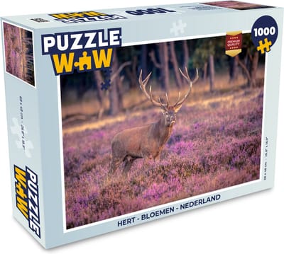 Puzzel Hert - Bloemen - Nederland - Legpuzzel - Puzzel 1000 stukjes volwassenen