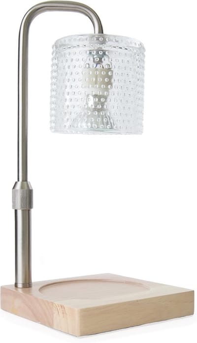 Kaarswarmer Lamp - Geurlamp - Sfeerverlichting Creëren - Vlamloze Geurverspreiding - 20 x 13 x 27 cm - Zilver