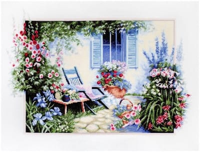 Borduurpakket LUCA-S FLOWER GARDEN - AIDA - 42 x 28 cm