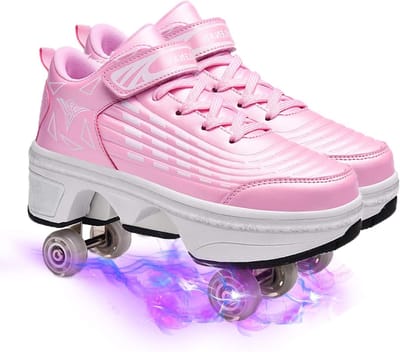 2-In-1 Schoen - Schoenen met wielen - Buiten spelen - Verborgen wiel - Maat 41 - Roze