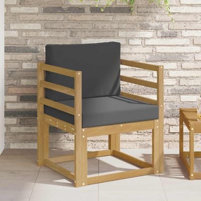vidaXL - Buitensofa - Polyester - Wit - en - Anthraciet