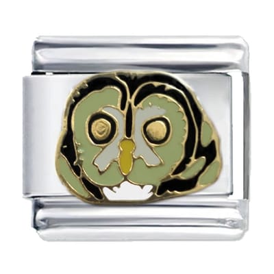 Schakel Bedel - Uil - 9mm - charm - 9mm Schakel voor Italiaanse Bedelarmband - Uil