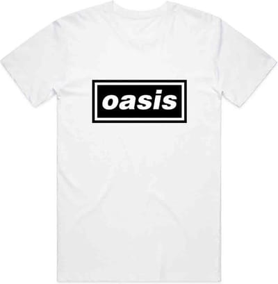 Oasis - Decca Logo Heren T-shirt - S - Wit
