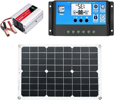 Zonne-energie Centrale - Draagbare Stroombron - Buiten Activiteiten - Zuivere Sinusgolf - 300 Watt - Zilver