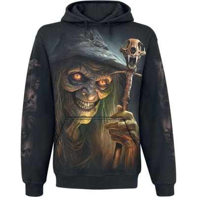Spiral Trui met capuchon - Witch's Brew - Hoodie - S tot XXL - voor Mannen - zwart