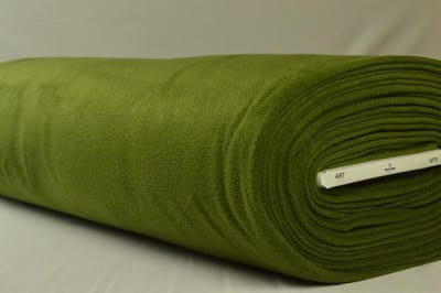 Fleece stof - Mosgroen - 10 meter
