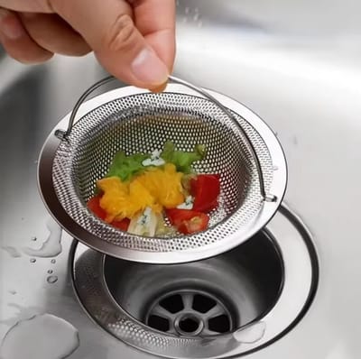 Actie4you® - Roestvrijstalen Gootsteenzeef Met Handvat - Gootsteenstop - Afvoerstop - Afvoerfilter - Keuken Gaasfilter – Badkamergootsteen