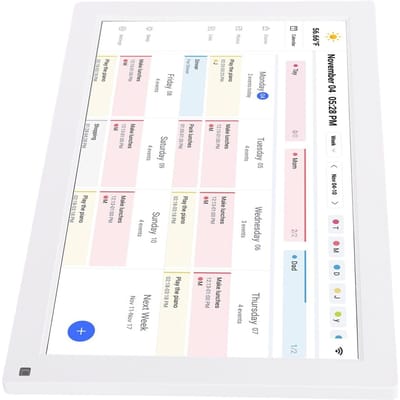 15,6 inch Muurplanner Digitale Kalender Klusjeslijst Slim Touchscreen Interactief Display voor Familieplanningen Muur Type 1 white