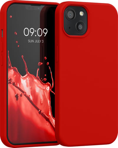 kwmobile telefoonhoesje geschikt voor Apple iPhone 13 - Hoesje met siliconen coating - Smartphone case in rood