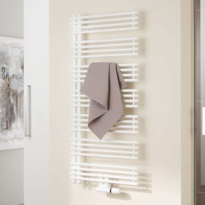 Kermi Diveo bathroom radiator 60 x 4.6 x 132 cm, left version with center connection DVN1A1300602OXK