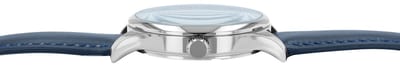 JUST WATCH Herenhorloge echt leer van echt leer met datumweergave, 5 ATM waterdicht