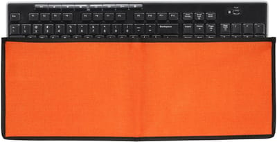 kwmobile Toetsenbordhoes voor Logitech MK270 Wireless Toetsenbordetui – Stofbescherming Met Ritssluiting – oranje