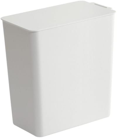 Mini Prullenbak - Afvalbakje Bureau - Bureau Opruimen - Met Deksel - Compact Formaat - Wit