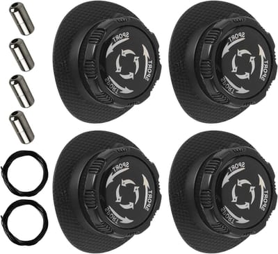 Set van 4 Automatische Twist Sluitingen voor Schoenveters met Metaaldraad - Zwart voor Kinderen en Volwassenen, Ideaal voor Sport- en Werkschoenen