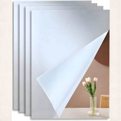 YOR® Spiegel - Wandspiegel - Passpiegel - Plakspiegel - Deurspiegel - Zilver - 31cm x 21cm x 1cm
