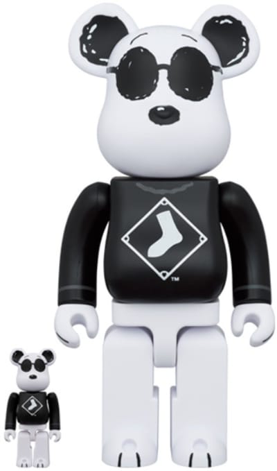 400% & 100% Bearbrick Set - Snoopy White Sox (MLB x Peanuts)