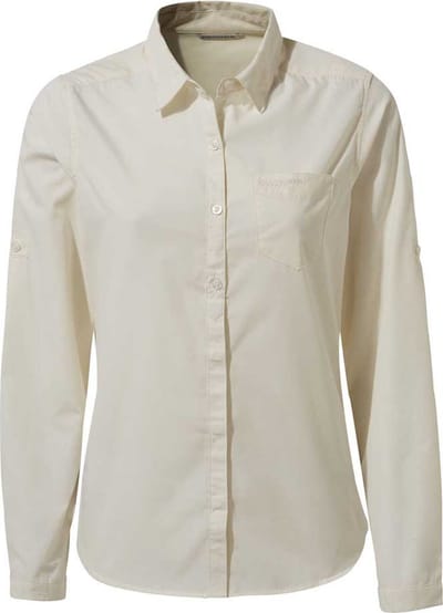 Craghoppers - UV blouse voor vrouwen - Lange mouwen - Kiwi - Zeezout - maat M (40)