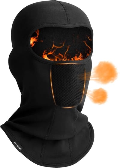 Ademende Balaclava voor Thermisch Gebruik, Perfect als Ski- en Fietsmasker voor Mannen en Vrouwen