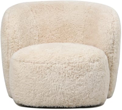 PTMD Aphrodite Fauteuil Small Fur Beige