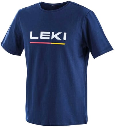 Leki Logo T-shirt Met Korte Mouwen Blauw XS Man