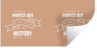 Muurstickers - Sticker Folie - Geschiedenis - Studie - History - Quotes - 40x20 cm - Plakfolie - Muurstickers Kinderkamer - Zelfklevend Behang - Zelfklevend behangpapier - Stickerfolie