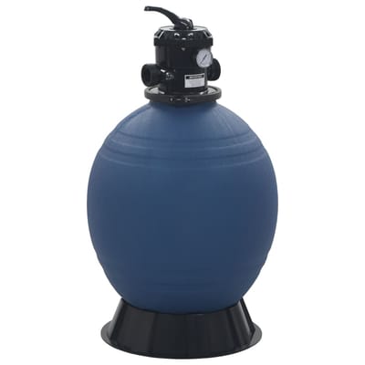 vidaXL - Zwembadzandfilter - met - 6-positie - ventiel - 560 - mm - blauw
