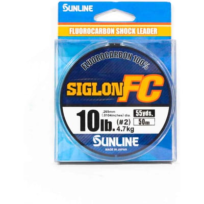 Sunline Fluorocarbon Leider Siglon FC 100% 50m 10lb Diameter 0,265mm (8296) schoon