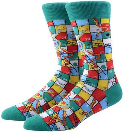 Snakes and Ladders Sokken - Bordspel Slangen / Ladders - maat 36/40