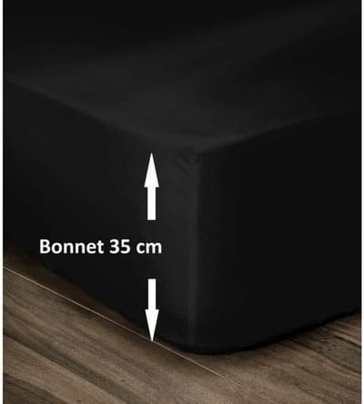 Verstelbaar onderlaken Lovely Home Zwart 180 x 200