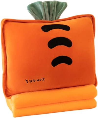 Reisdeken en Kussen Set, 3 in 1 Pluche Kussen met Warme Handen, Ideaal voor Kinderen, Vakantie, Vliegtuig, Trein, Bed, Kantoor en Napsessies